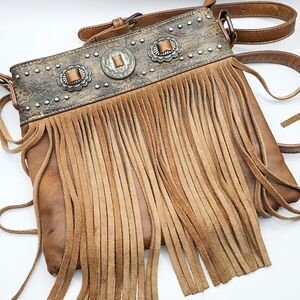 Montana West Brown Fringe Crossbody Bag